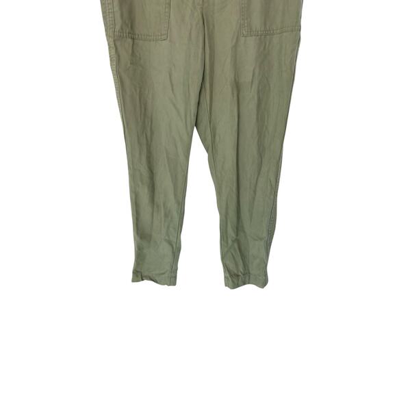 Talbots Basic Casual Green Cotton Blend Slim Cargo Straight Leg Pant Size 10 - Picture 5 of 11